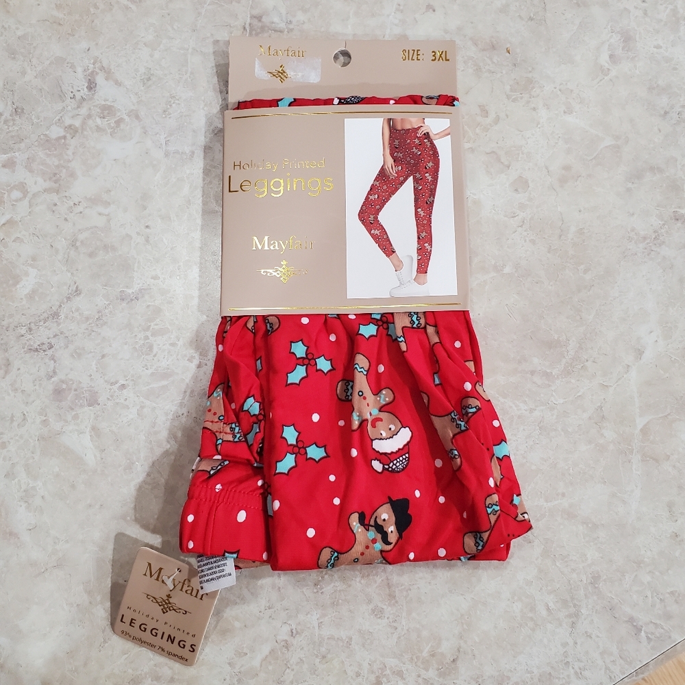 Mayfair Holiday printed leggings Gingerbread man